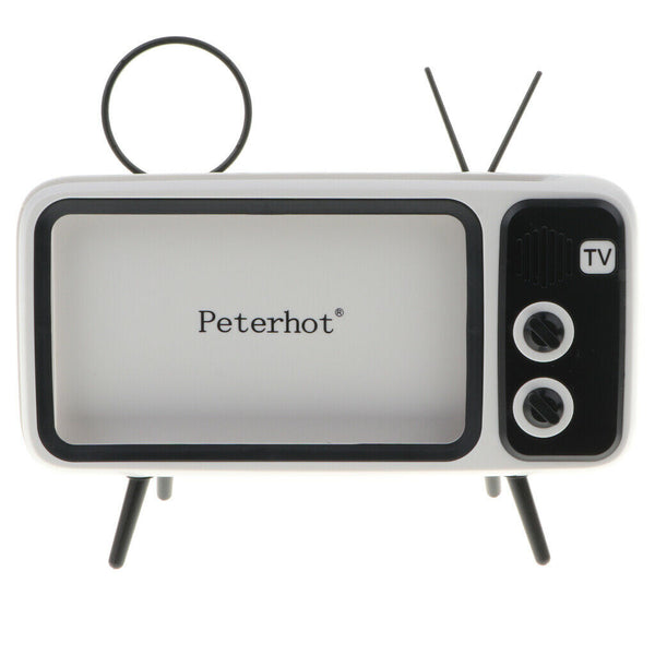 Universal Outdoor Portable Retro TV Style Wireless Bluetooth Speaker White