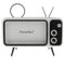 Universal Outdoor Portable Retro TV Style Wireless Bluetooth Speaker White