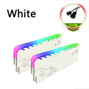 2pcs RGB RAM Heatsink Desktop PC DDR DDR3 DDR4 Memory Heat Spreader (White)
