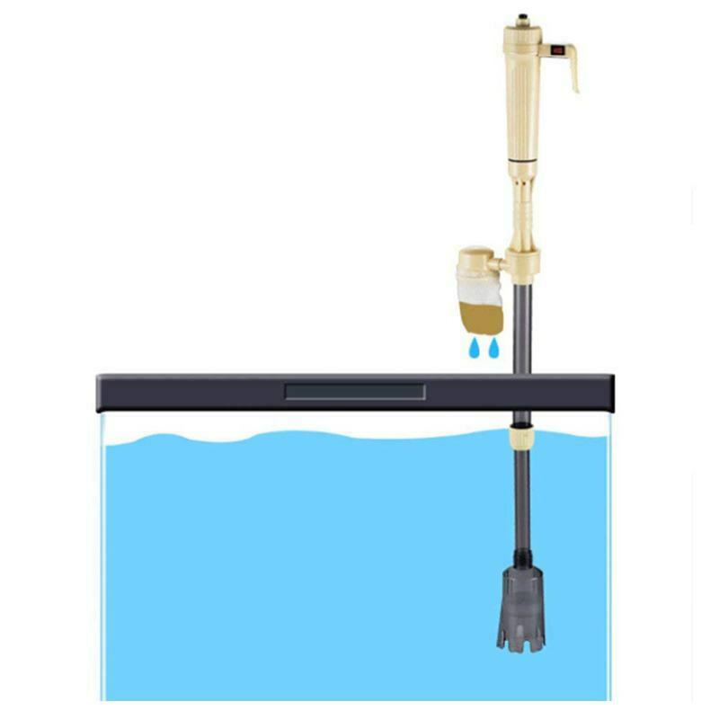 Jeneca Electric Aquarium Fish Tank Vacuum Syphon Siphon Gravel Cleaner Pump L2J7