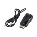 1080P HDMI Male to VGA Female Adapter Video Converter 3.5mm Audio Output Ca