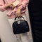Handbag Chain Shoulder Lady Messenger Bag Candy Color Crossbody(Black)