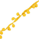 20 Yard 10MM PomPom Trim Ball Fringe Ribbon DIY Sewing Accessory Lace Yello