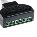 RJ45 Ethernet Male To 8 Pin AV Terminal Screw Adapter Converter Block Plug   Z