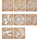 8 Pieces Window Home Decoration Flower Pictures DIY Tools Scrapbooking Album
