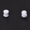 Pair of Solid Saddle Ear Plugs /Tunnel Gauges Earlet Eyelet Piercing JewelryP4F5