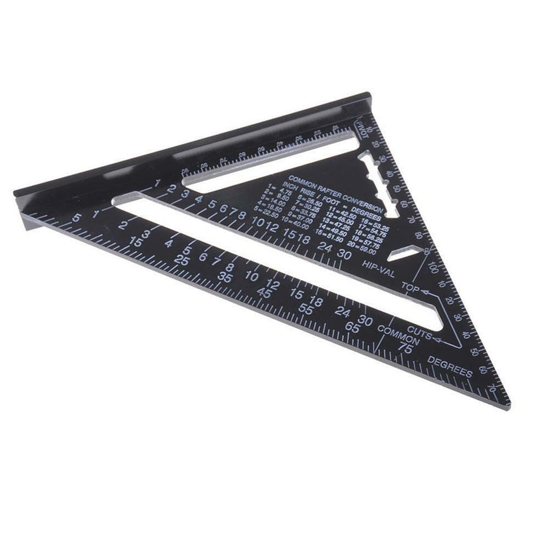 7" Metric Triangle Ruler Square Angle Protractor Trammel Tools For Woodworking