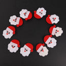 10pcs Santa Claus Christmas Shape Patch Padded Felt Festival Stickers Decor
