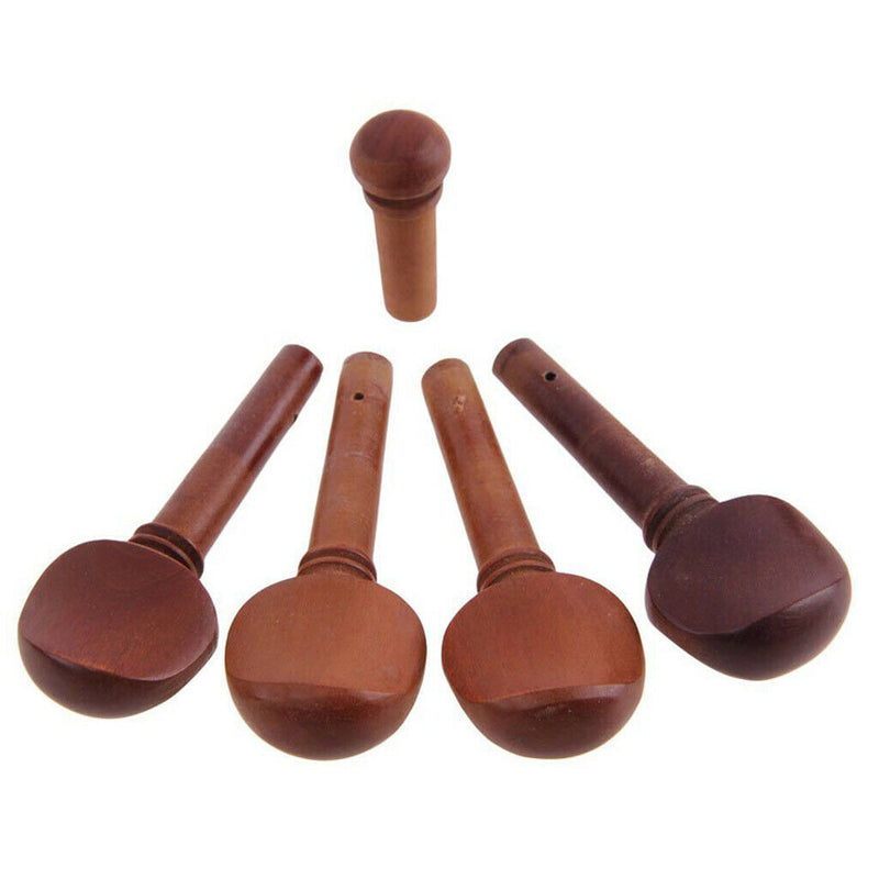 1 Set Jujube Wood 4/4 Full Size Violin Replacement Accessories DIY Brown Luthier