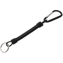 5X(Key ring, with carabiner and spiral cable, 13 cm, random color D6W3)