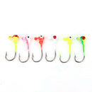 50pcs Mix Lead Round Jigs Head Fishing Lures Baits Jig Hook Fish Tackle
