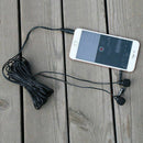 6m Dual-Head Lavalier Lapel Clip-On Microphone For Lecture Or Interview For V5Q2