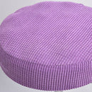 4Pcs Elastic Winter Plush Round Chair Seat Cover Removable ~Purple_Size 4