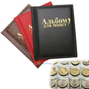 SN9F 250 Pockets PU World Coin Album Book Case Collection Storage  Collecting