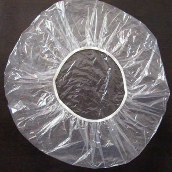 100pcs Salon Hotel Disposable one-off Clear Spa Hair Elastic Shower Bathing Caps