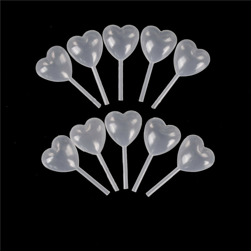 50pcs New Heart Shaped Squeeze Transfer Oils Liquid Pipettes Eye Dropper 4ML â„–[