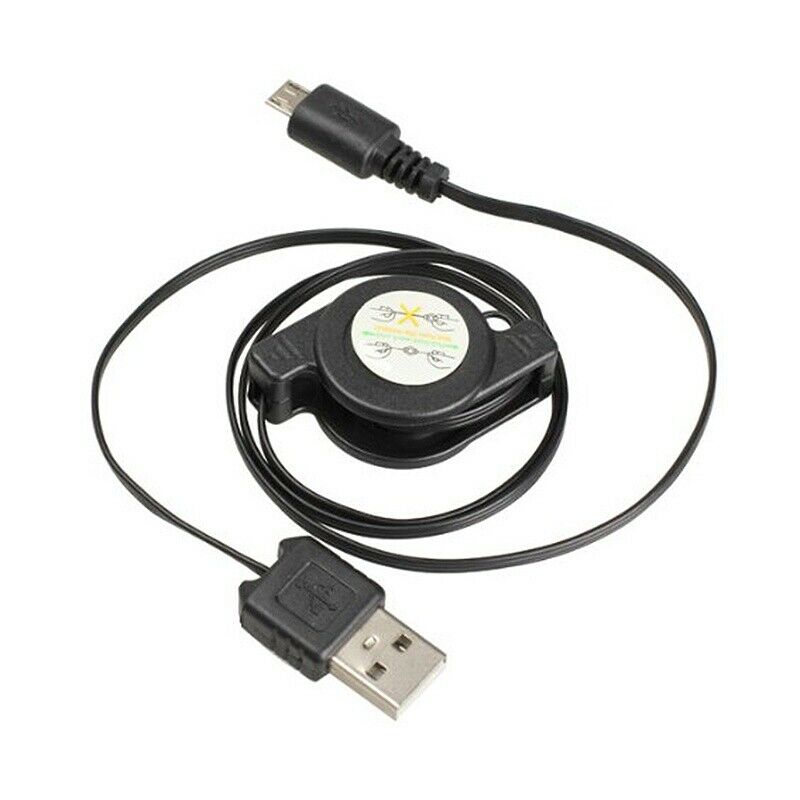 Lot 5 times Micro-USB retractable synchronous load cable black D5N1