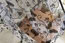 Butterfly Sheer Voile Window Treatment Curtain Drape Panel Valance Black 1Mx2M