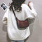 Women Retro Shoulder Bag Leather Money Purse Messenger Handbag (Dark Brown)