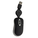 Black Retractable Cable USB Wired Optical Gaming Mice Mouse for PC Computer