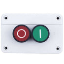 AC 600V 10A Momentary Red Green Sign NO NC Push Button Switch Station Y6W3