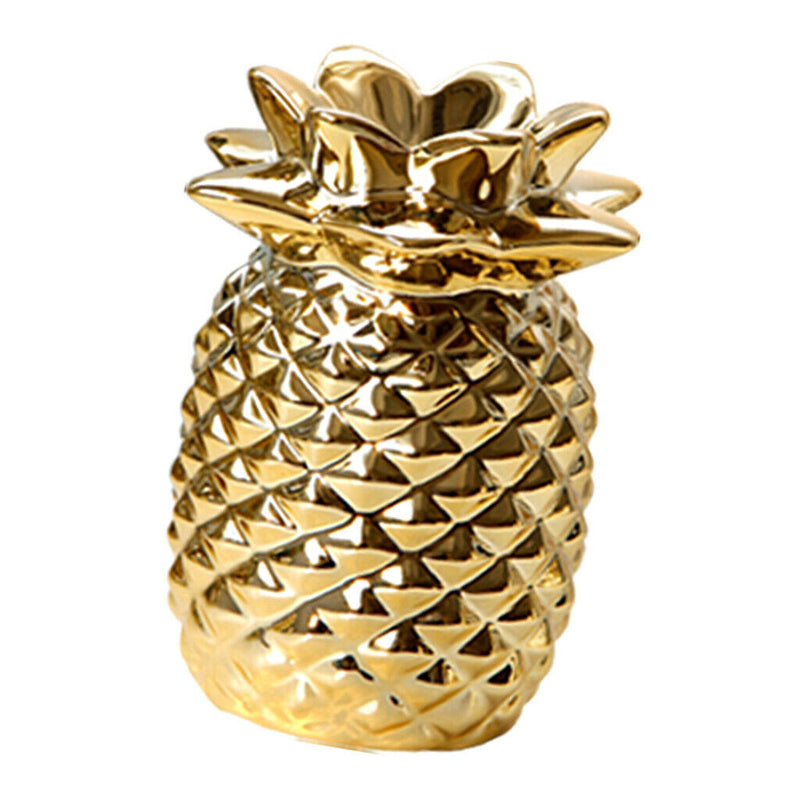 3x Ceramic Pineapple Shape Statue Desktop Display Home Office Cafe Decor