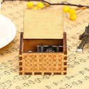 Retro Wooden Hand Cranked Music Box for Birthday Gift Household Party Decor