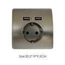 86 Type Wall Touch Panel Wall Socket Double USB Port Electrical Sockets