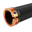 Pair Mountain Bike Cycling Double Lock Handlebar Grips Golden Q2Z5