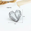 White Love Heart Brooch Cross Pins Alloy Badge Backpack Jacket Decor Gift A