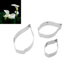 3Pcs/Set Calla Lily Flower Mold Cake Fondant Decorating Tool