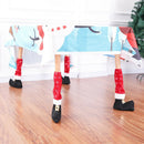 4Pcs Christmas Chair Leg Foot Cover Table Decoration Christmas Party Dinner