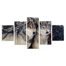 Modern 5 Panels Paintings on Canvas Wall Art Landscape Wolf