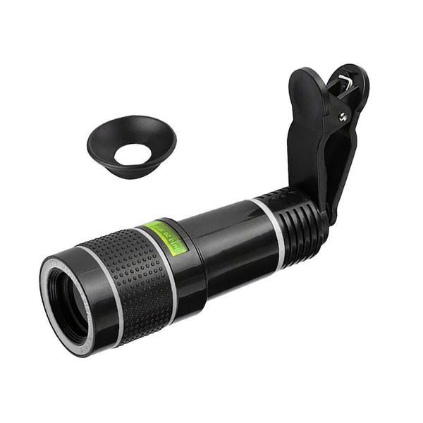 Mobile Phone Lens& Clip, 20X Zoom Adjustable Focus Length, Telescope Lens/