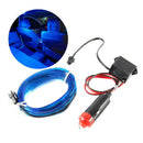 6.5FT Blue LED Car Interior Decor Atmosphere Wire Strips Light Lamp Accessories
