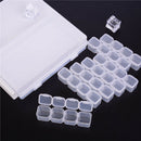 28 Slots Nail Art Storage Box Plastic Transparent Display Case Organizer HoldME