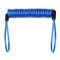 Steel Lanyard Spring Coil Wire Lock Safety Cable Lanyard Tether Blue 1.5m