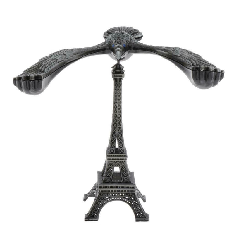 Creative Iron Tower Balance Eagle Statue Gift DIY Craft gray bronze 12cm