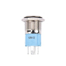 16mm 12V Red LED Power Push Button Switch Aluminum Metal Latching Waterproof M&O