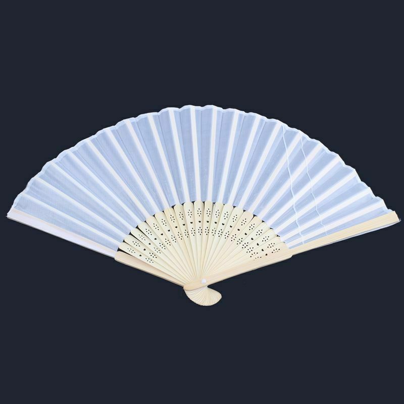 20 x Fan Fabric Gift Bag Bamboo Bone + Silk Fabric wedding favors dance wri C8T9