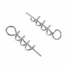 100Pcs Spring Twist Lock Fishing Hook Centering Pin for Soft Lure Bait Worm C R5