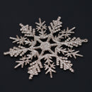Christmas Snowflake Ornaments Sprinkles Tree Pendant 24 Pieces (Champagne) A