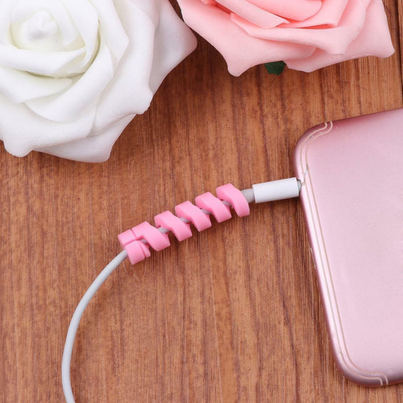 4pcs Cable Protector Data Wire Silicone Bobbin Winder USB Charging Case Cover