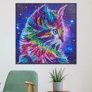 5D DIY Special Shaped Diamond Painting Color Cat Cross Stitch Embroidery