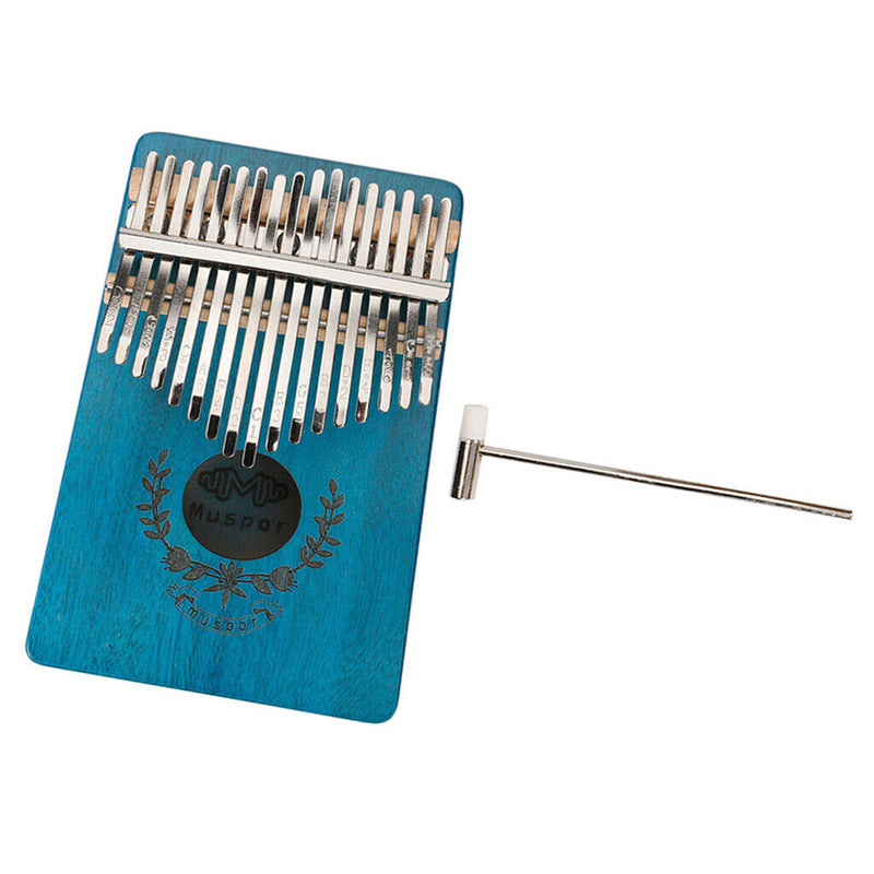 17 Key Kalimba Thumb Piano Finger Mbira Solid Musical Instrument Blue