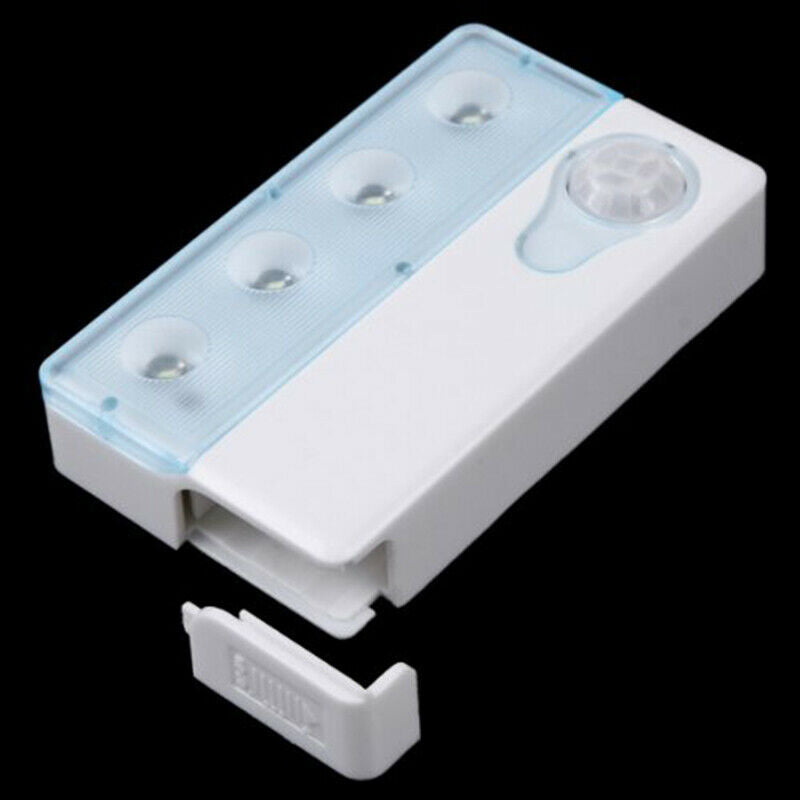 4 PCS LED Dual-Infrared Window PIR Automatic motion-sensor light, White