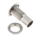 Boat Thru Hull Fitting/Drain 1 inch Hose Barb Marine 316 Stainless Steel