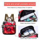 floral red bag Mummy bag hit Oxford diagonal shoulder double back multi-use