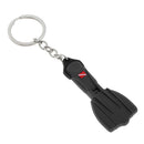 Novelty Mini Diving Fins Key Chain Holder Dive Flipper Keyring Bag Tag Black