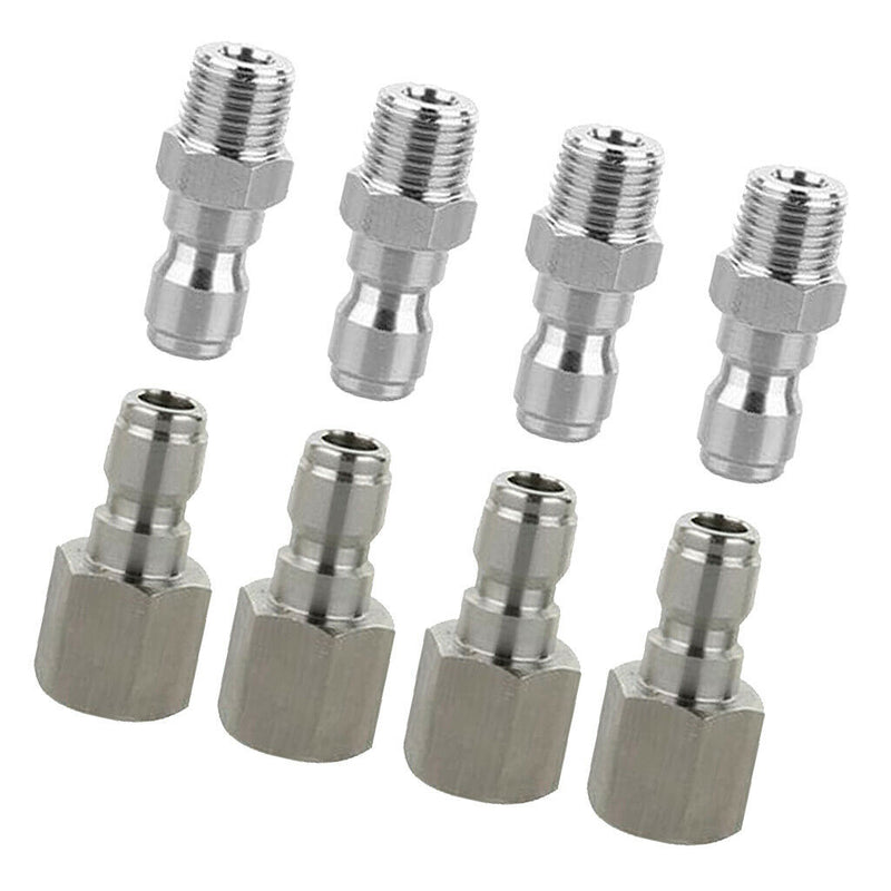 8Pcs Pressure Washer Quick Connector Easy Connect Fitting 1/4" G Male Pipe